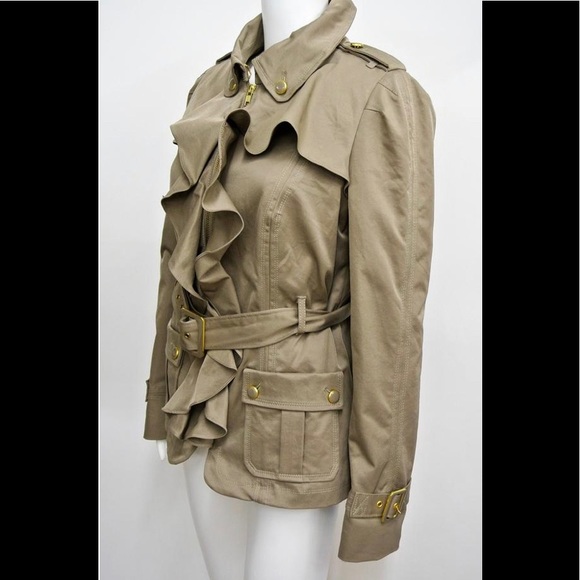 NWT Elevenses Khaki Femme Zipper Jacket Coat 10 - Picture 3 of 4
